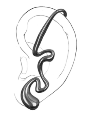 Serpentine ear cuff