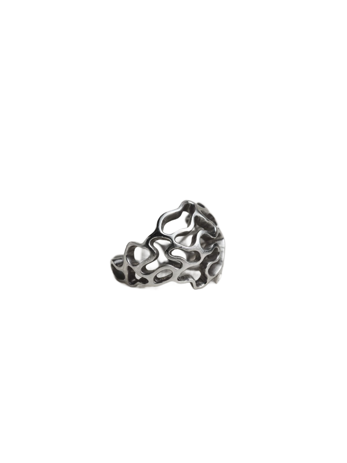 Close-up of a Nowar Studio sterling silver object